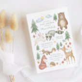 Uitnodiging tot Baby shower van Cute Woodland Anim
