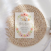 Uitnodiging tot Baby shower van Cute Woodland Anim