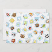 Uitnodiging tot Baby shower van Cute Woodland Anim (Achterkant)