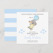 Uitnodiging tot Baby shower van Dachshund (Voorkant / Achterkant)