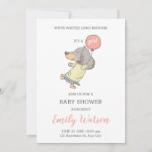 Uitnodiging tot Baby shower van Dachshund (Voorkant)