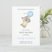 Uitnodiging tot Baby shower van Dachshund (Staand voorkant)