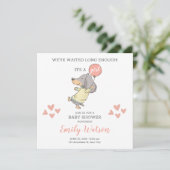 Uitnodiging tot Baby shower van Dachshund (Staand voorkant)