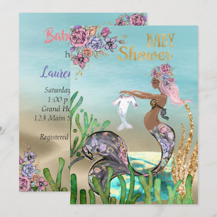 Uitnodiging tot Baby shower van de Afrikaanse Amer