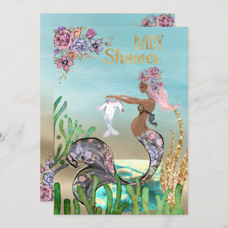 Uitnodiging tot Baby shower van de Afrikaanse Amer