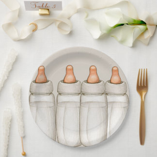 Uitnodiging tot Baby shower van de ambachtelijke s Papieren Bordje