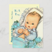 uitnodiging tot BABY SHOWER van de begroting (Voorkant / Achterkant)