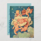 uitnodiging tot BABY SHOWER van de begroting (Voorkant / Achterkant)