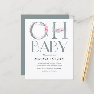 Uitnodiging tot Baby shower van de begroting.