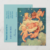 uitnodiging tot BABY SHOWER van de begroting Briefkaart (Voorkant / Achterkant)