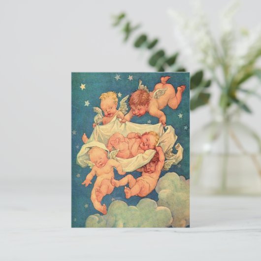 uitnodiging tot BABY SHOWER van de begroting Briefkaart (Staand voorkant)