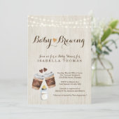 Uitnodiging tot Baby shower van de Breedteigenpart (Staand voorkant)