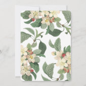 Uitnodiging tot Baby shower van de Garden Flowers (Achterkant)