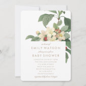 Uitnodiging tot Baby shower van de Garden Flowers (Voorkant)
