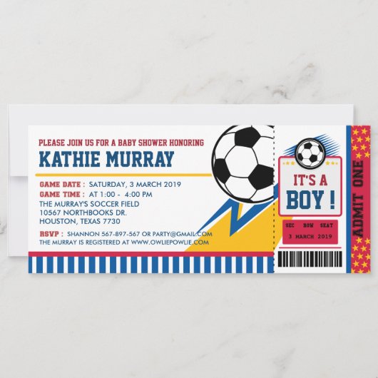 Uitnodiging tot Baby shower van de kaartje van de  (Voorkant)