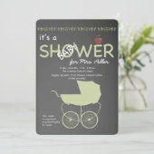 Uitnodiging tot Baby shower van de leraar (Staand voorkant)