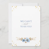 Uitnodiging tot Baby shower van de Tea Party (Achterkant)