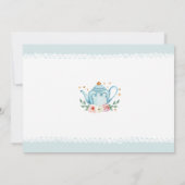 Uitnodiging tot Baby shower van de Tea Party (Achterkant)