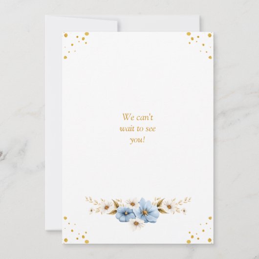 Uitnodiging tot Baby shower van de Tea Party (Achterkant)