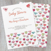 Uitnodiging tot Baby shower van de Tea Party