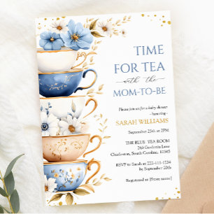Uitnodiging tot Baby shower van de Tea Party