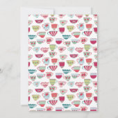 Uitnodiging tot Baby shower van de Tea Party (Achterkant)