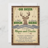 Uitnodiging tot Baby shower van Deer Antler (Voorkant)