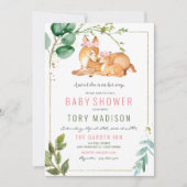 Uitnodiging tot Baby shower van Deer Girl (Voorkant)