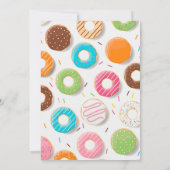 Uitnodiging tot Baby shower van Donuts en Diapers (Achterkant)