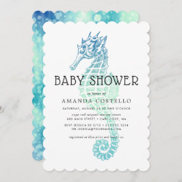 Uitnodiging tot Baby shower van Elegant Seahorse
