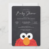 Uitnodiging tot Baby shower van Elmo Chalkboard (Voorkant)