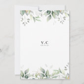 Uitnodiging tot Baby shower van eucalyptusblad (Achterkant)