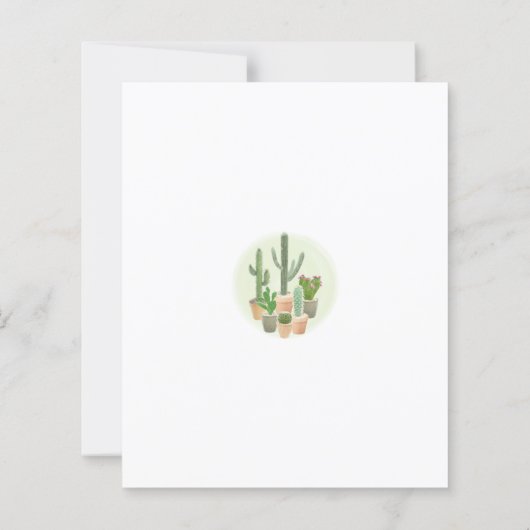 Uitnodiging tot Baby shower van Fiesta Cactus Budg (Achterkant)