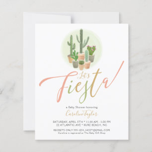 Uitnodiging tot Baby shower van Fiesta Cactus Budg