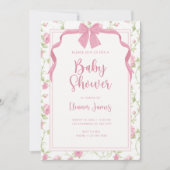  uitnodiging tot Baby shower van Floral (Voorkant)