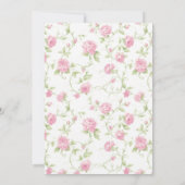  uitnodiging tot Baby shower van Floral (Achterkant)