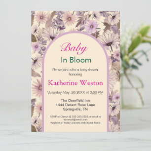 uitnodiging tot Baby shower van Floral