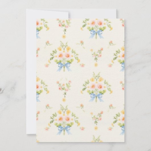  uitnodiging tot Baby shower van Floral (Achterkant)