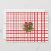 Uitnodiging tot Baby shower van frambozen (Achterkant)