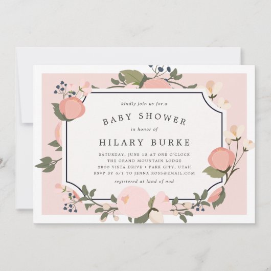 Uitnodiging tot Baby shower van Garden Gate | Blus (Voorkant)