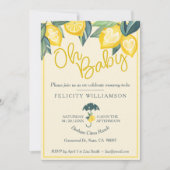 Uitnodiging tot Baby shower van gele boomvruchten (Voorkant)