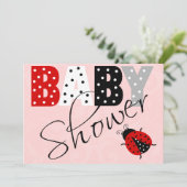 Uitnodiging tot Baby shower van gepersonaliseerde  (Staand voorkant)