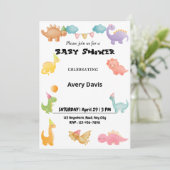 Uitnodiging tot Baby shower van gepersonaliseerde (Staand voorkant)