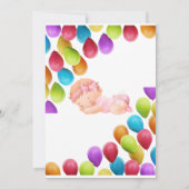 Uitnodiging tot Baby shower van gepersonaliseerde (Achterkant)