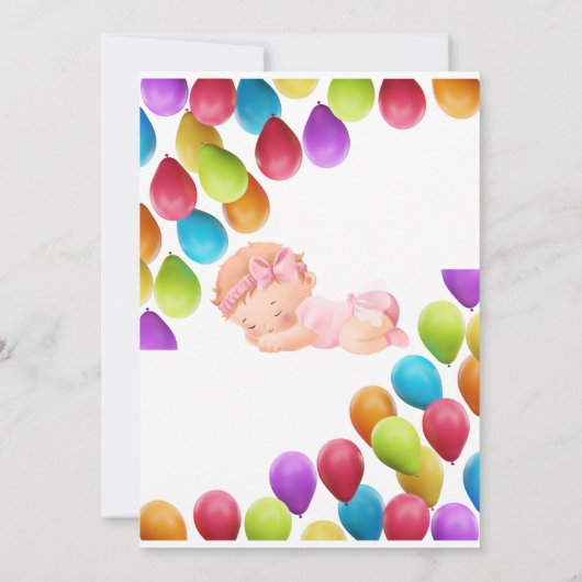 Uitnodiging tot Baby shower van gepersonaliseerde  (Achterkant)