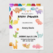 Uitnodiging tot Baby shower van gepersonaliseerde (Voorkant / Achterkant)