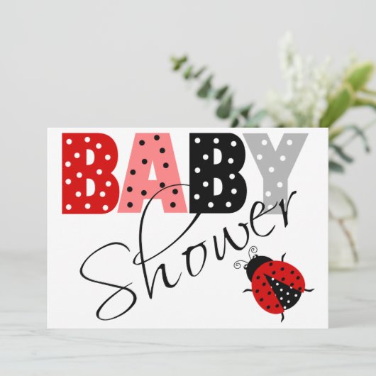 Uitnodiging tot Baby shower van gepersonaliseerde (Staand voorkant)