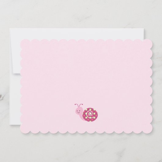 Uitnodiging tot Baby shower van gestapelde tuinsch (Achterkant)