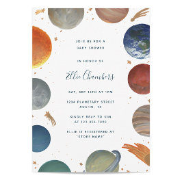 Uitnodiging tot Baby shower van geverfde planten