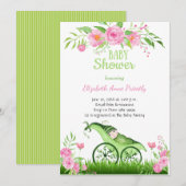 Uitnodiging tot Baby shower van Green Pea (Voorkant / Achterkant)